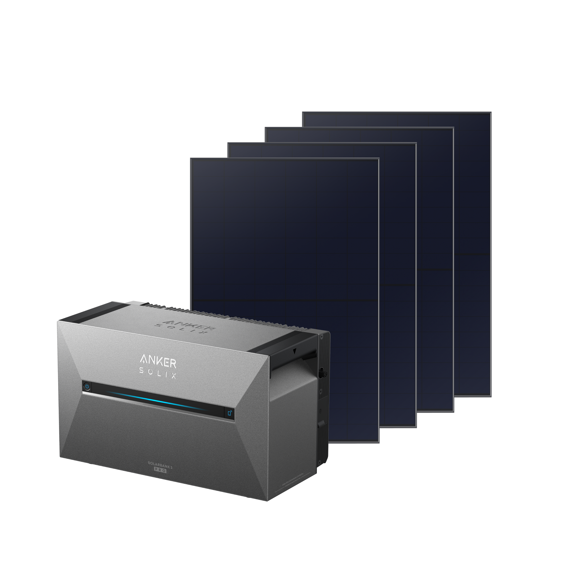 Anker SOLIX Solarbank 3 E2700 Pro + 2000Wp Bifaziales Solarmodul + BP2700 Erweiterungsakku Solarbank 3 E2700 Pro + 2000Wp Bifaziales Solarmodul + 1× BP2700 Erweiterungsakku