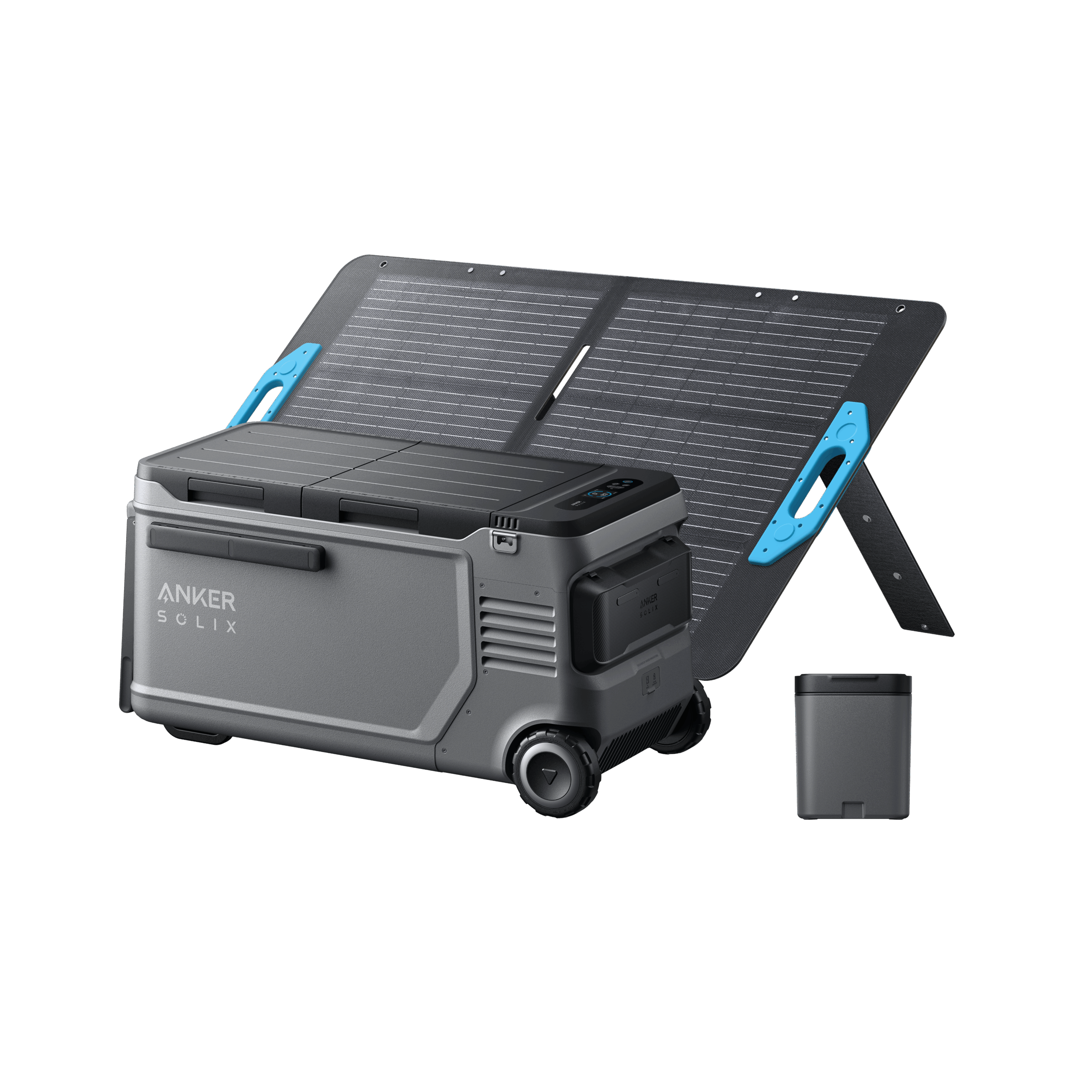 Anker SOLIX EverFrost 2 58l Akku-Kühlbox + Herausnehmbarer Akku + 100W Solarpanel