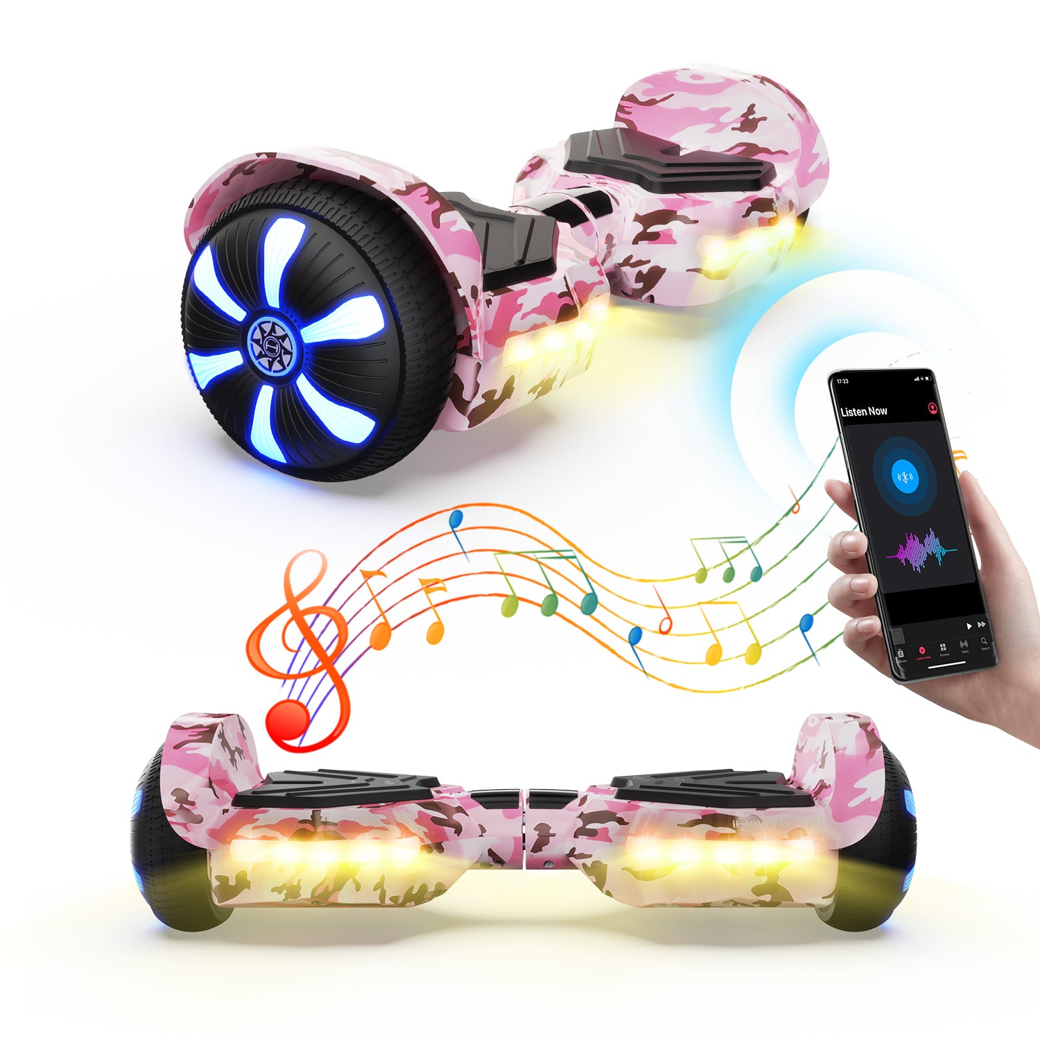iHoverboard H2 Rosa Bluetooth Hoverboard 6.5"