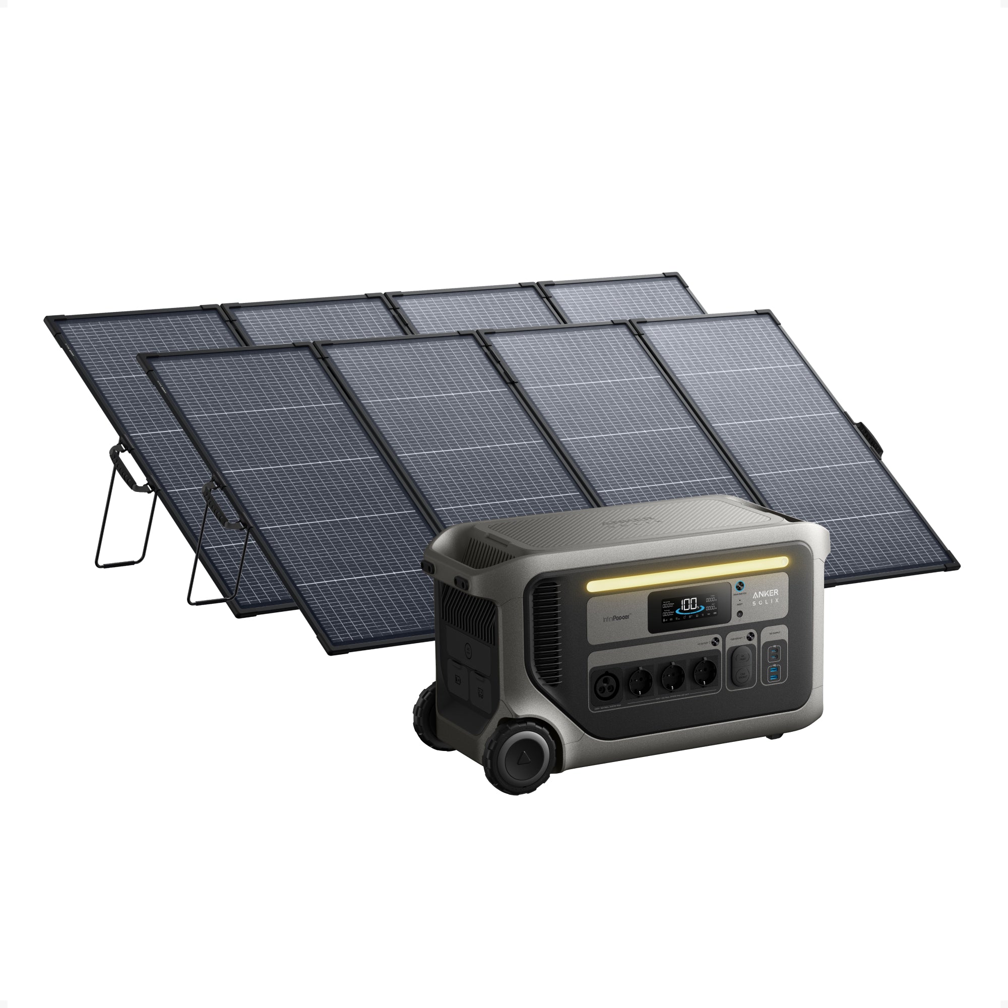 Anker SOLIX F3000 Powerstation mit 2× 400W Solarpanels