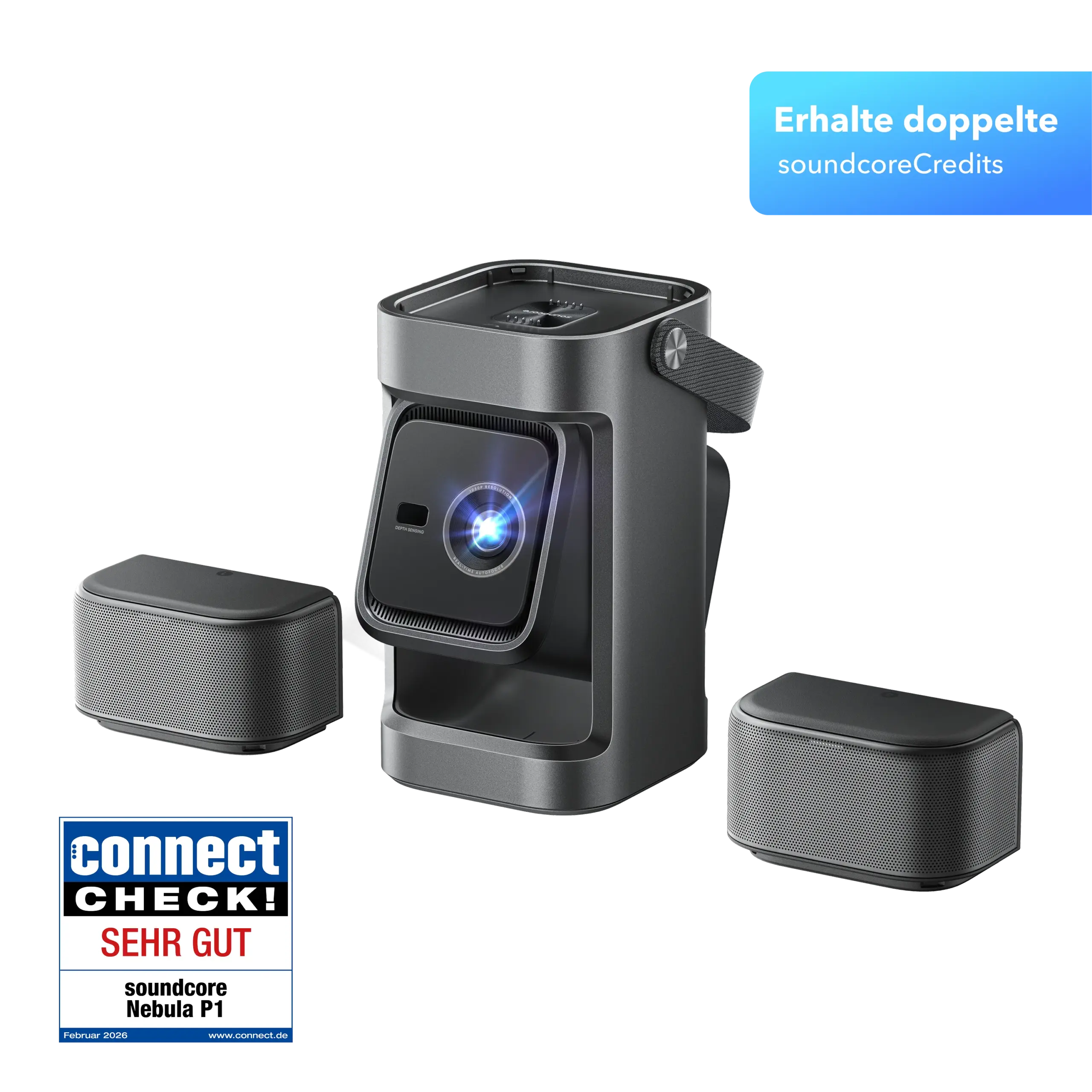 Nebula P1 | Der weltweit erste mobile Projektor mit abnehmbaren Lautsprechern