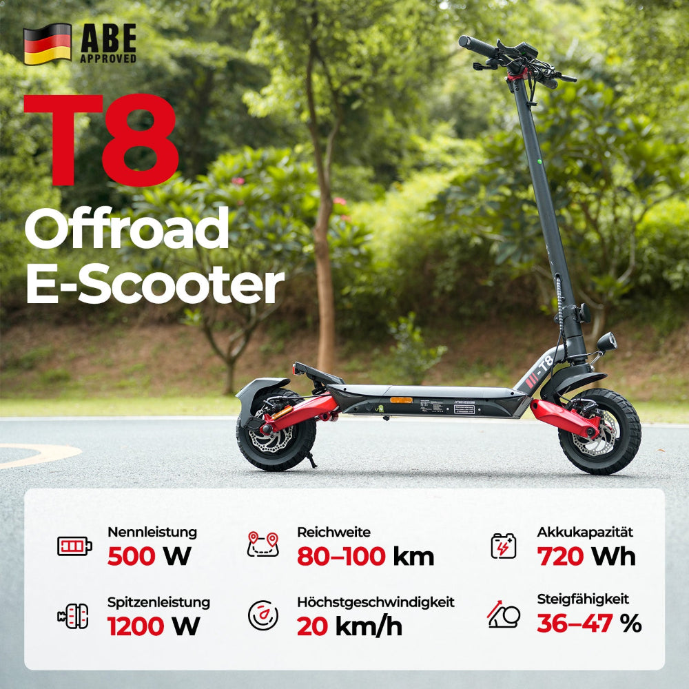 iScooter 1000W T4 Offroad E-Scooter Mit Straßenzulassung (ABE/eKFV)