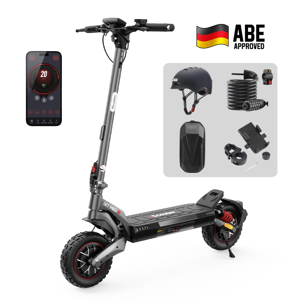iScooter iX7Pro Dual-Motor 1600W Offroad E-Scooter mit Straßenzulassung