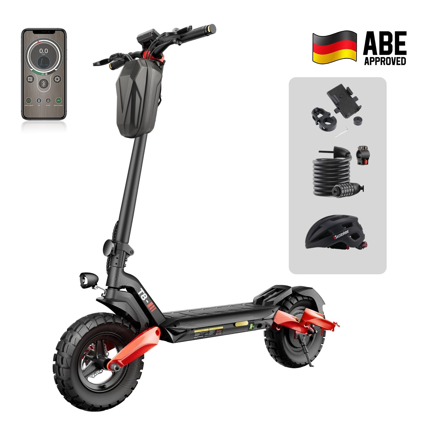 iScooter 1200W T8 Offroad E-Scooter Mit Straßenzulassung (ABE/eKFV)