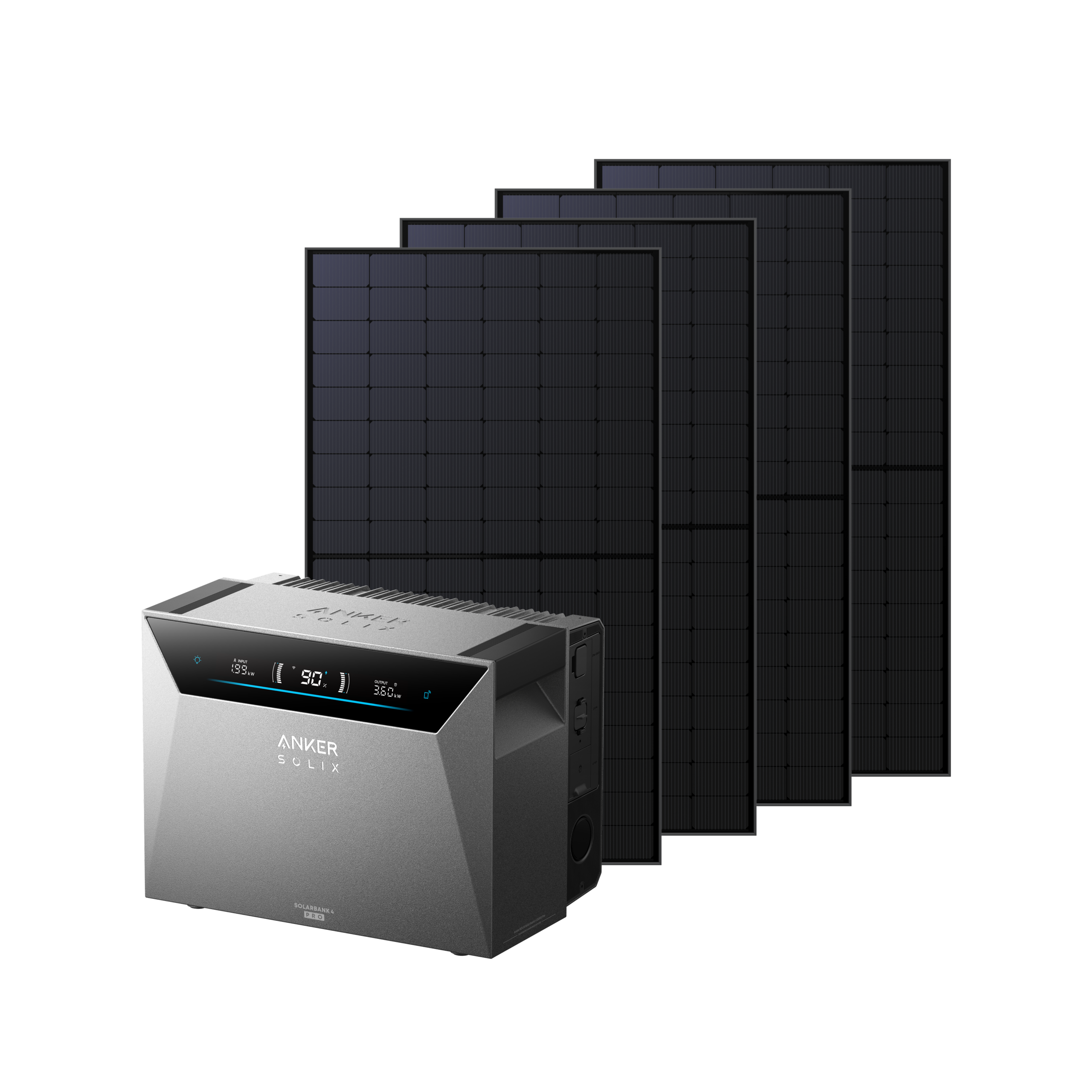 Anker SOLIX Solarbank 4 E5000 Pro + 6000Wp Bifaziales Solarmodul + 1× BP5000 Erweiterungsakku Deutschland (0% MwSt.) / Solarbank 4 E5000 Pro +  6000Wp Bifaziales Solarmodul + 1× BP5000 Erweiterungsakku